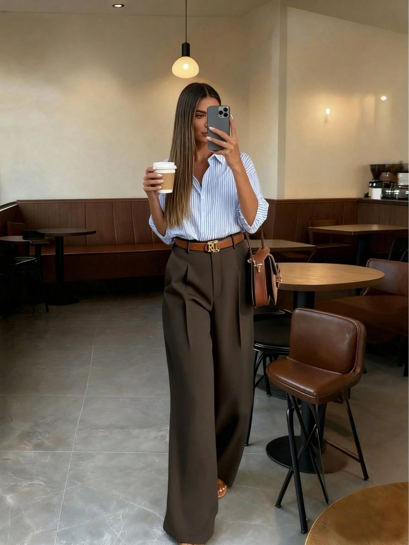 Pantalon met Hoge Taille